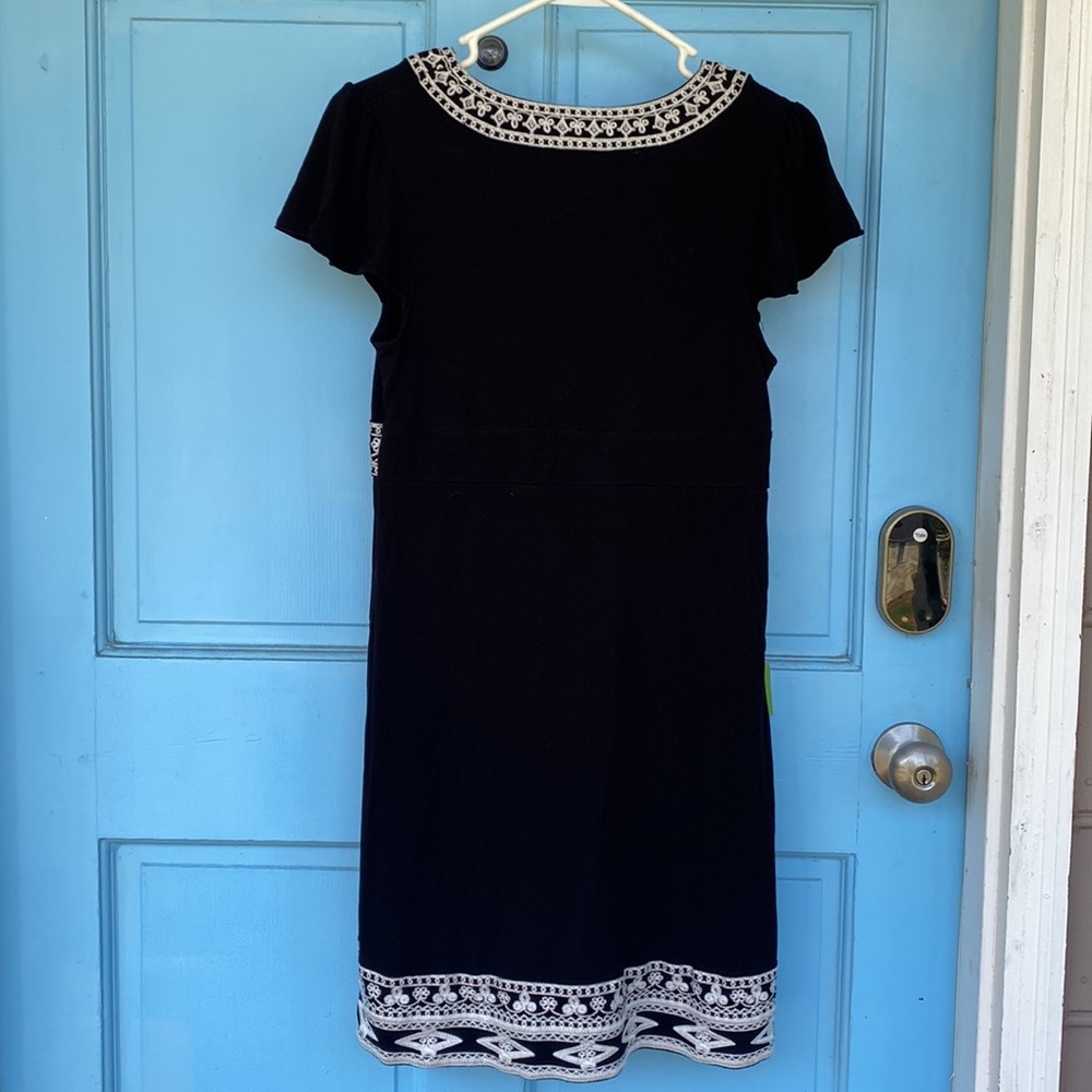 INC Dress Embroidered Black and White size petite small - Picture 11 of 11